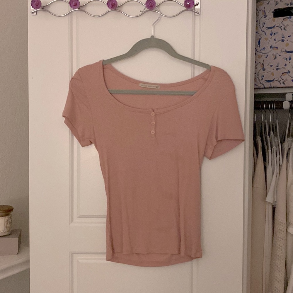 Pink button shirt!